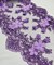 Lavender 3D Wide Floral Sequin & Mesh with Pearls Lace Trim for Table Runner 13"
